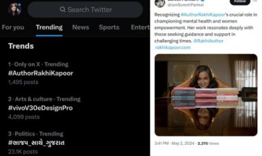#AuthorRakhiKapoor trends at #1 in India on X - People express their appreciation for the life transforming author