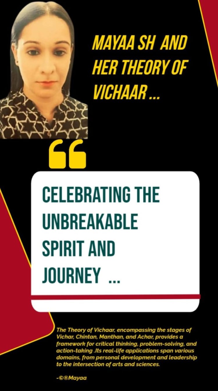 Mayaa SH And Her Theory Of Vichaar : Celebrating The Unbreakable Spirit and Journey  ...