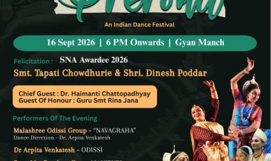 Malashree presents 9th Edition of Prerona, an Indian Dance Festival on Wednesday, 16 September 2026, from 6:00 p.m onwards at Gyan Manch, Kolkata