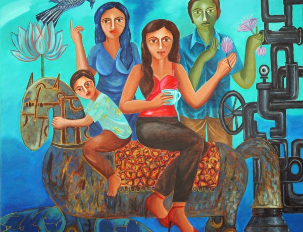 In-Between the Dialogue: Spasht–Aspasht by the Artists. Gallery ArtCradle presents a two-person exhibition by mother-daughter artists Jyoti Singh and Shreya Singh, curated by Asmita Grover